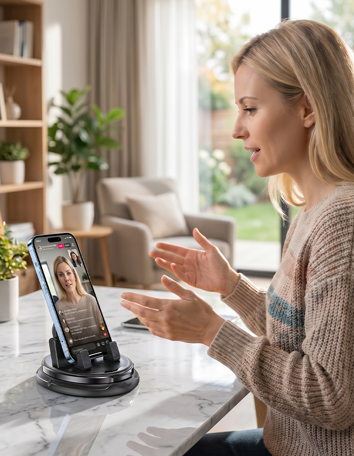 Support de téléphone rotatif pour tableau de bord