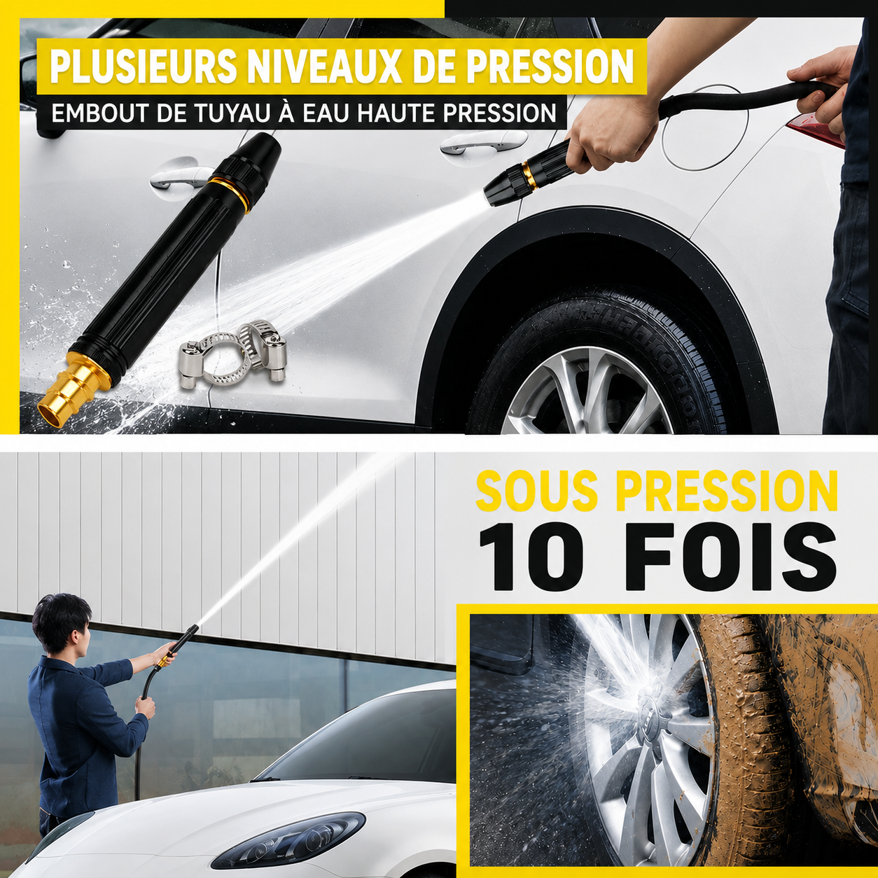 Nettoyeur haute pression amélioré pour lavage de voiture