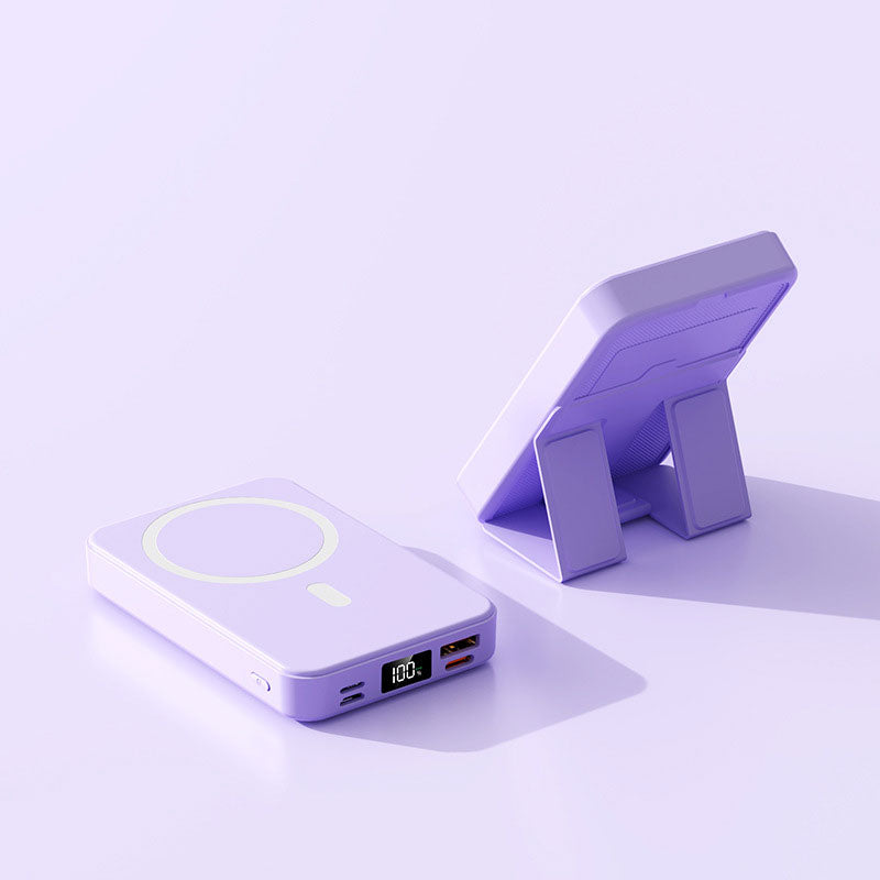 Batterie Externe Sans Fil Magnétique avec Support