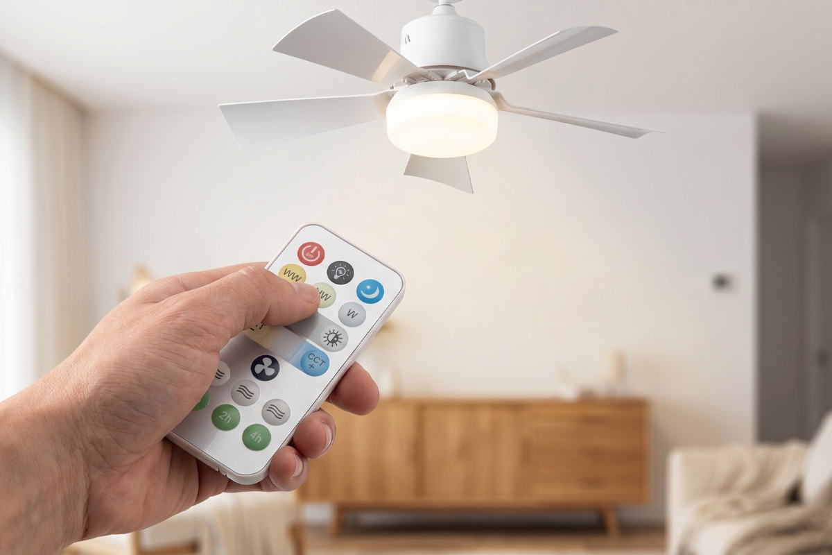 Ventilateur de plafond 2-en-1 avec télécommande