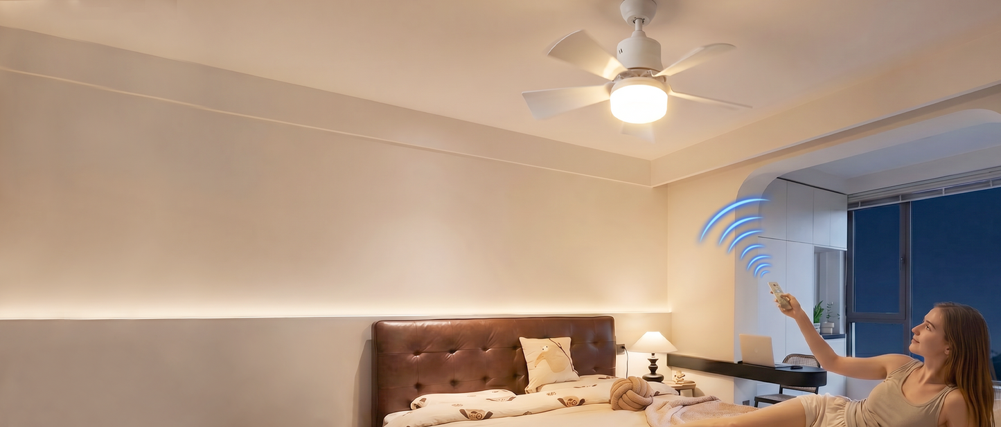 Ventilateur de plafond 2-en-1 avec télécommande