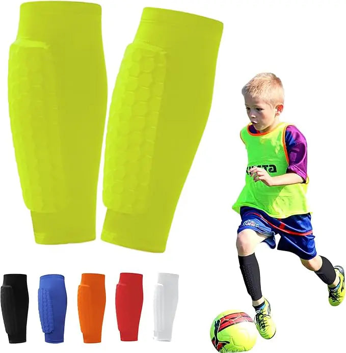ProShield - Protège-tibias de football - Manchon de compression avec protection en nid d'abeille pour un jeu plus sûr et plus fluide