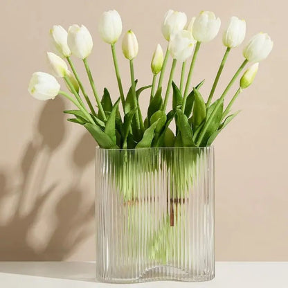 Everbloom Tulipes – Real Touch Tulipes artificielles ultra réalistes avec une texture fidèle au toucher