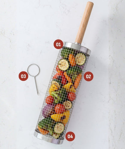 Panier grill rotatif