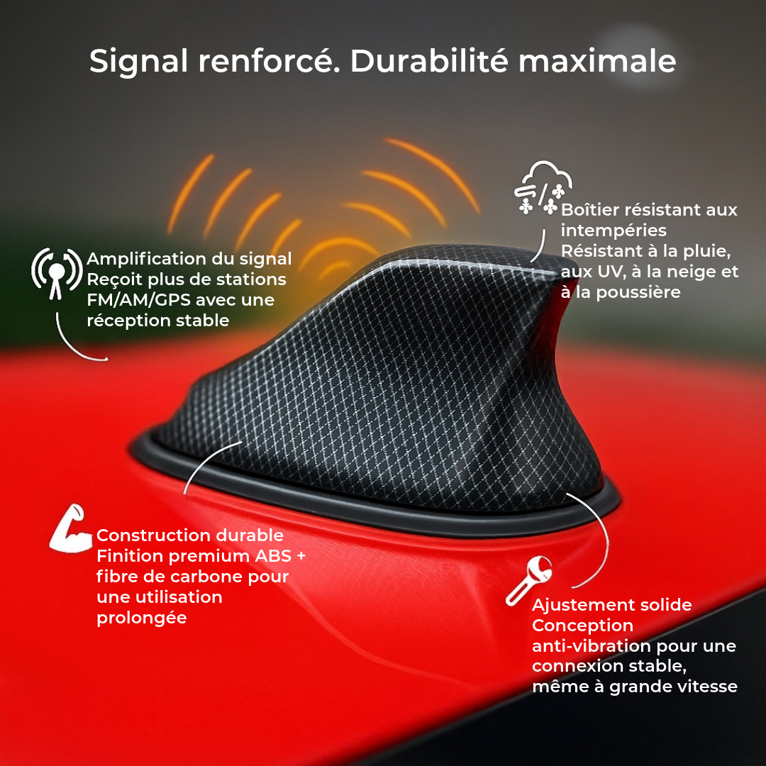 Amplificateur d’antenne voiture Shark – réception radio supérieure