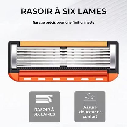 ProShave 6 – Lames de rasoir à 6 lames en lots de 24/48 pièces. Rasage classique et sûr avec six lames pour précision, confort et longue durée de vie