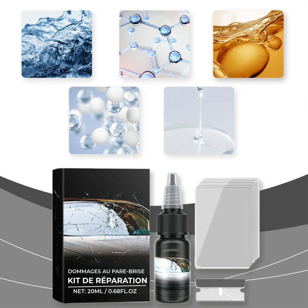 Kit de réparation pour pare-brise contre les fissures