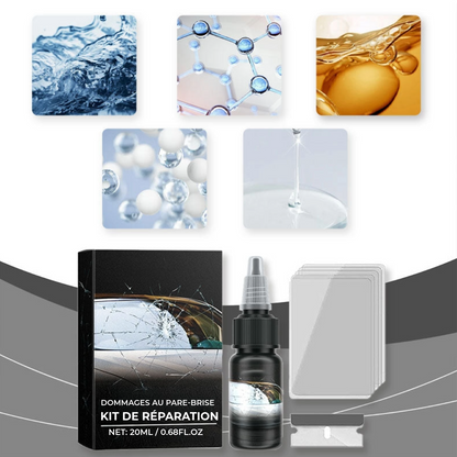 Kit de réparation pour pare-brise contre les fissures