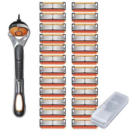 ProShave 6 – Lames de rasoir à 6 lames en lots de 24/48 pièces. Rasage classique et sûr avec six lames pour précision, confort et longue durée de vie