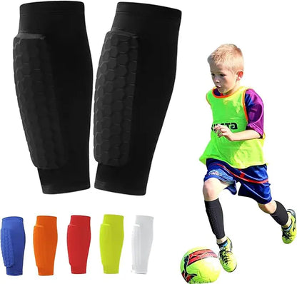 ProShield - Protège-tibias de football - Manchon de compression avec protection en nid d'abeille pour un jeu plus sûr et plus fluide