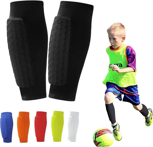 ProShield - Protège-tibias de football - Manchon de compression avec protection en nid d'abeille pour un jeu plus sûr et plus fluide