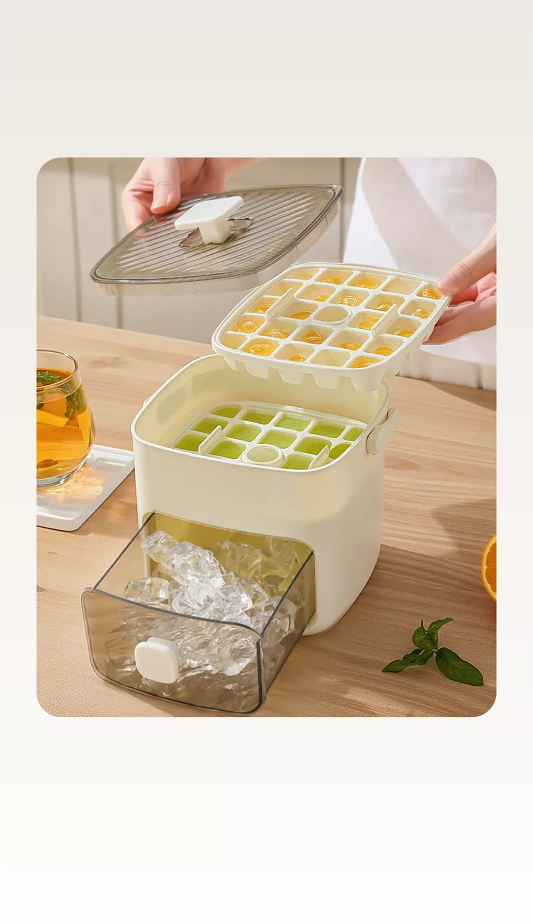 Bac à glaçons avec couvercle