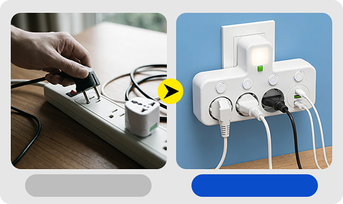 Adaptateur multiprise EU