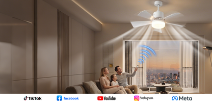 Ventilateur de plafond 2-en-1 avec télécommande