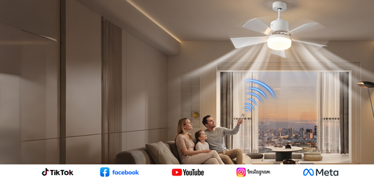 Ventilateur de plafond 2-en-1 avec télécommande