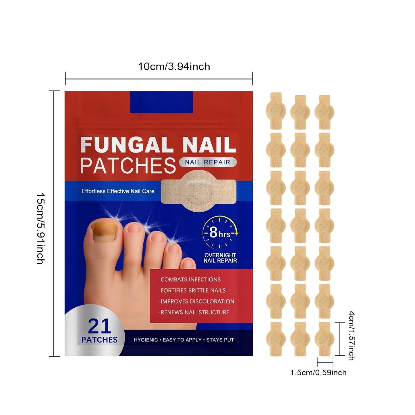 FungalPatch - Patch Antibactérien Antifongique et Soin des Ongles Pack