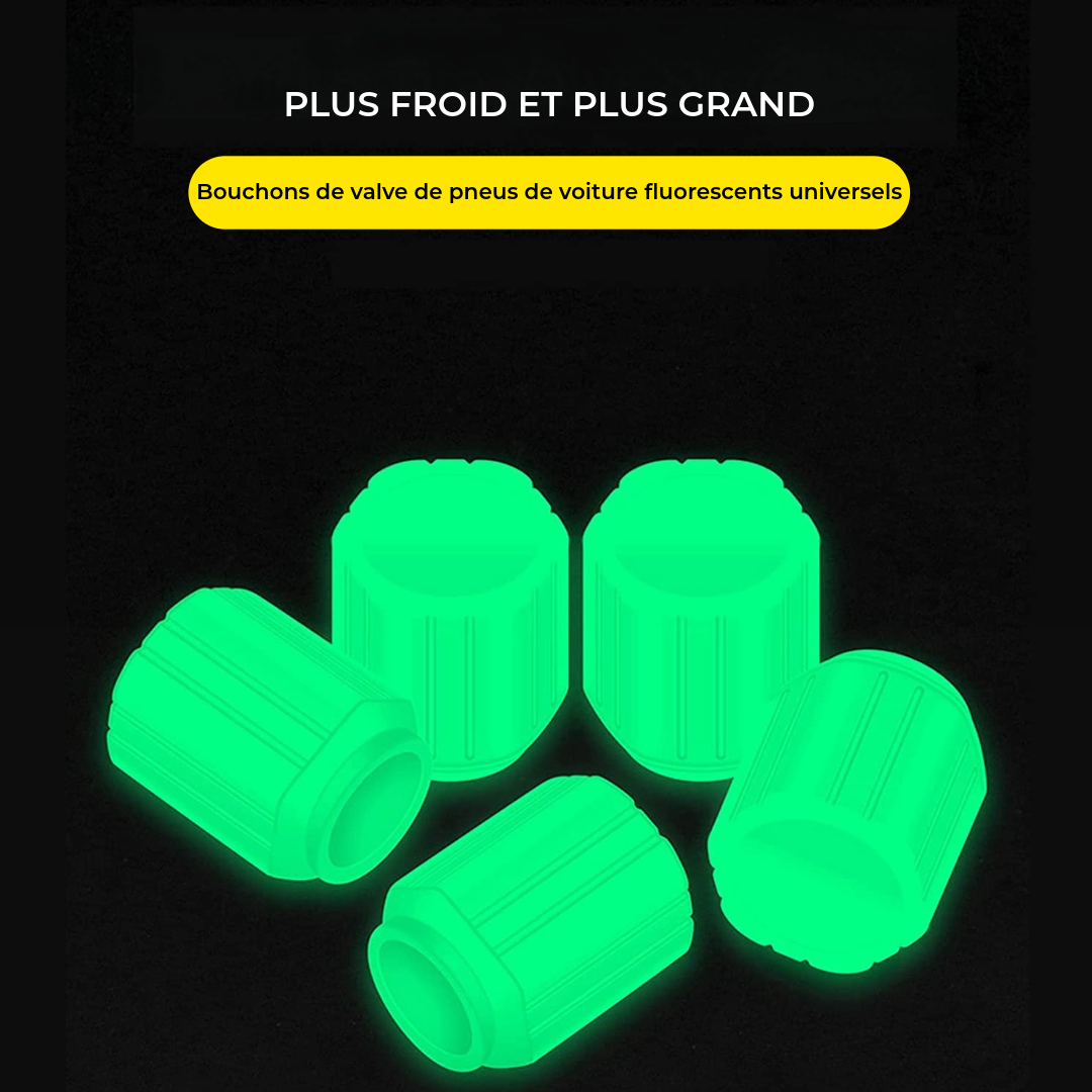 Bouchons de valve lumineux pour les cyclistes nocturnes