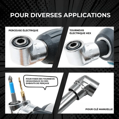 Ensemble de 2 adaptateurs de perçage d’angle