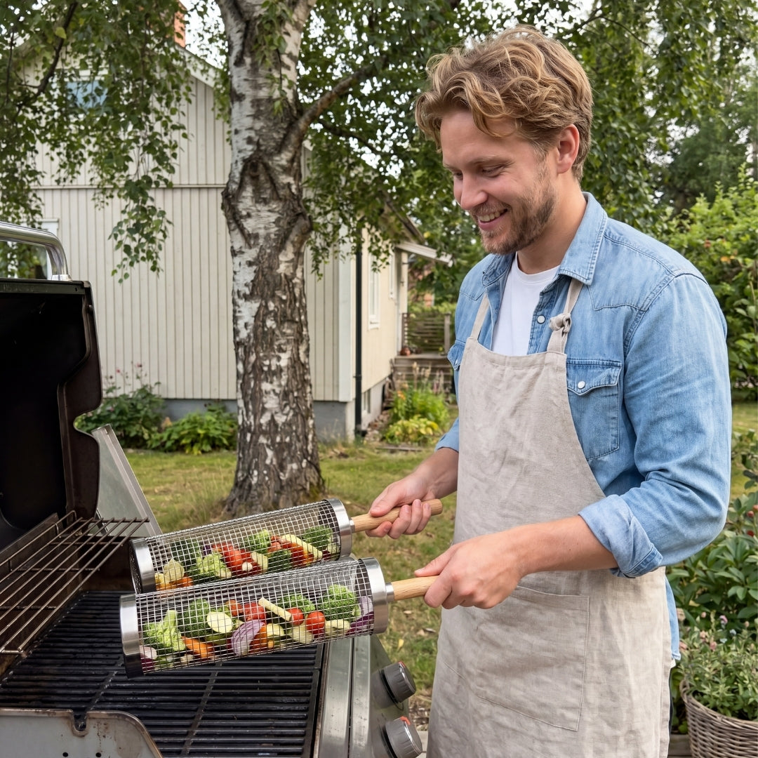 Panier grill rotatif