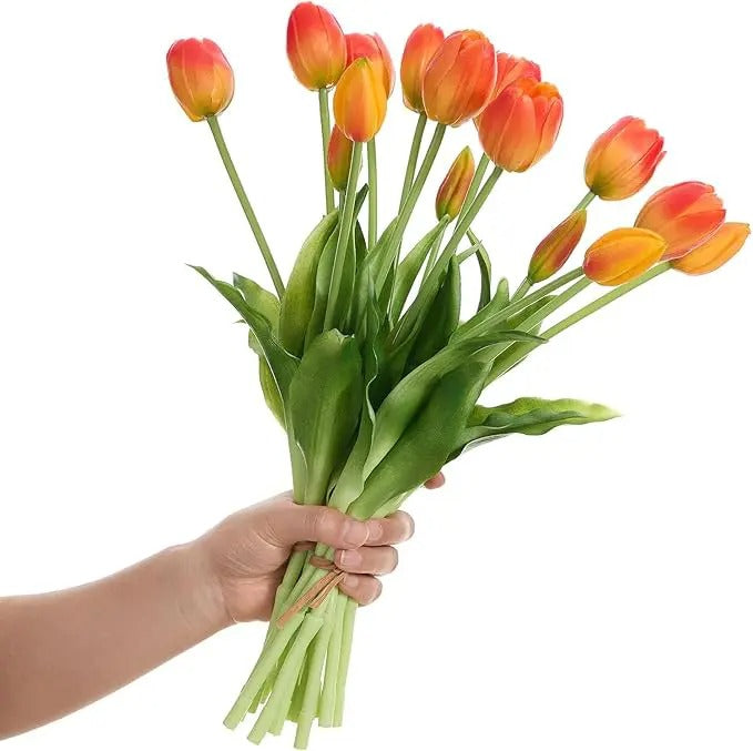 Everbloom Tulipes – Real Touch Tulipes artificielles ultra réalistes avec une texture fidèle au toucher