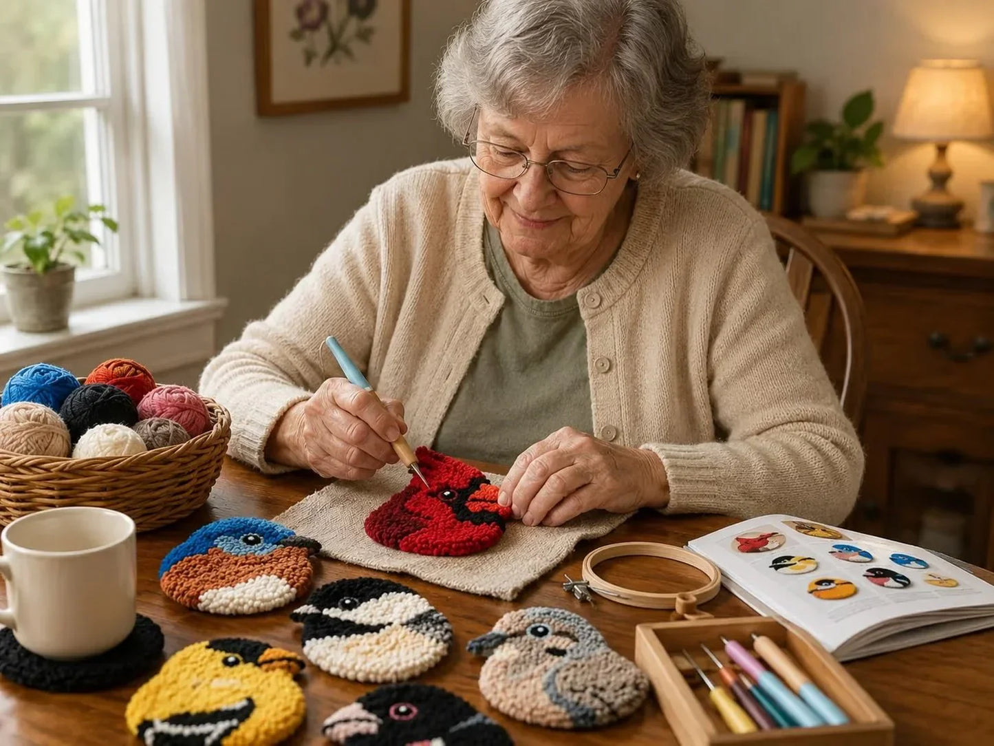 Kit de Broderie DIY pour Dessous de Verreet