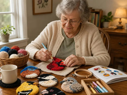 Kit de Broderie DIY pour Dessous de Verreet