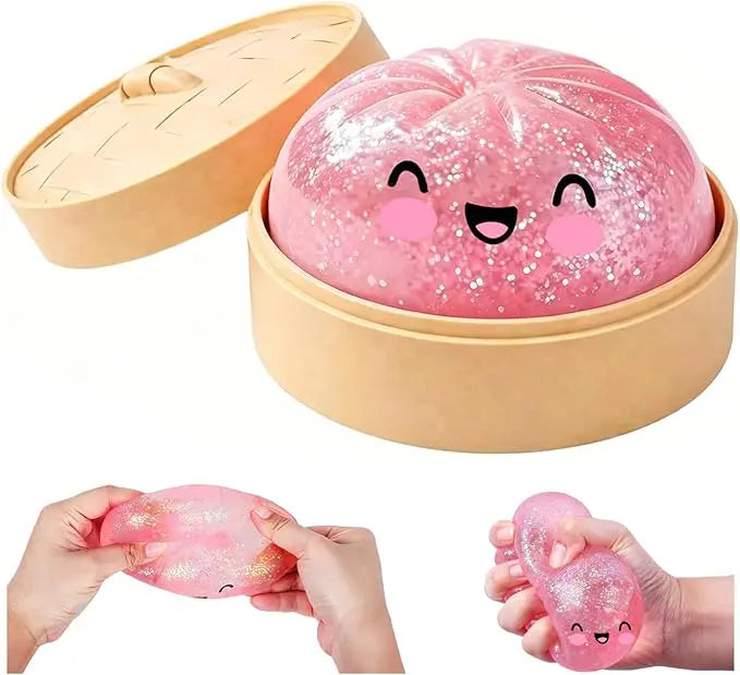 Glitter Dumpling Squishy – la balle anti-stress la plus adorable du moment