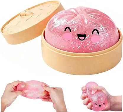 Glitter Dumpling Squishy – la balle anti-stress la plus adorable du moment