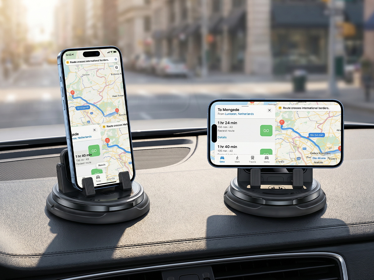 Support de téléphone rotatif pour tableau de bord