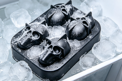 Moule à glaçons en silicone avec 4 têtes de mort
