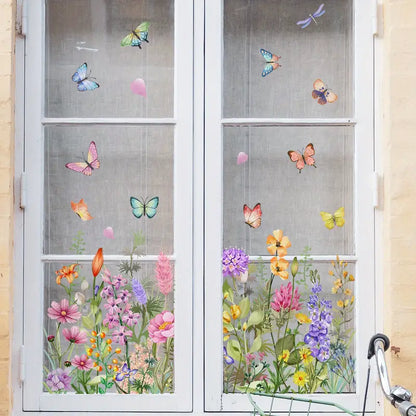 Autocollants de fenêtre fleurs