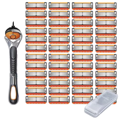 ProShave 6 – Lames de rasoir à 6 lames en lots de 24/48 pièces. Rasage classique et sûr avec six lames pour précision, confort et longue durée de vie