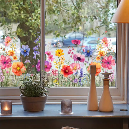 Autocollants de fenêtre fleurs