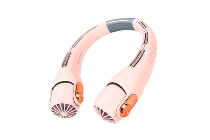 Ventilateur de cou portable - Refroidissement immédiat en 3 sec, tête pivotante à 360°, 3 vitesses