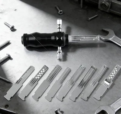 Kit d’ouverture de serrures - Outil de précision 9-en-1 pour serruriers