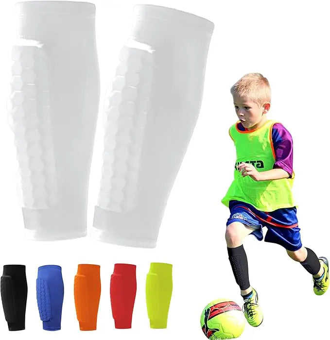 ProShield - Protège-tibias de football - Manchon de compression avec protection en nid d'abeille pour un jeu plus sûr et plus fluide