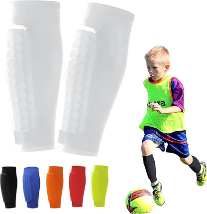 ProShield - Protège-tibias de football - Manchon de compression avec protection en nid d'abeille pour un jeu plus sûr et plus fluide