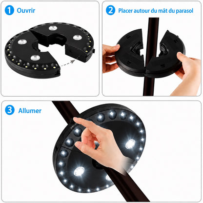 Luminus - Lampe de parasol avec 28 LED