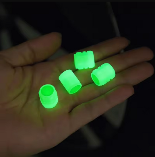 Bouchons de valve phosphorescents avec logo de voiture (Ajustement universel)