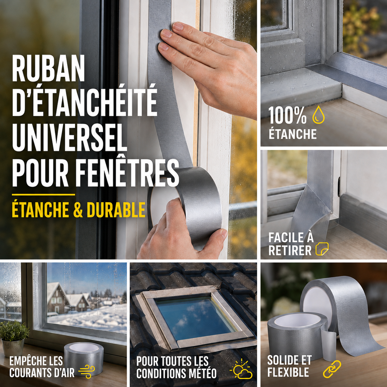 Ruban d’étanchéité universel – Étanche et durable