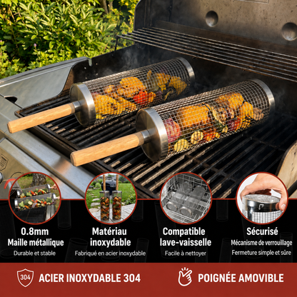Panier grill rotatif