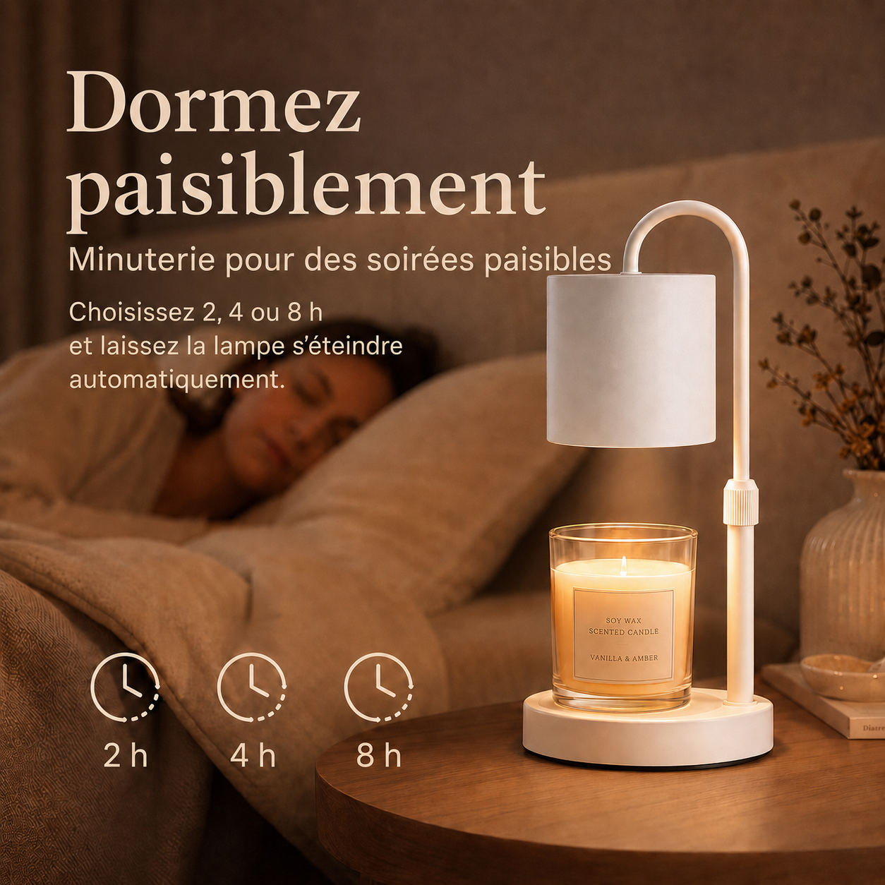 Lampe chauffe-bougie – parfum et ambiance sans flamme ouverte