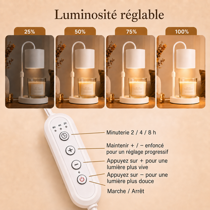 Lampe chauffe-bougie – parfum et ambiance sans flamme ouverte