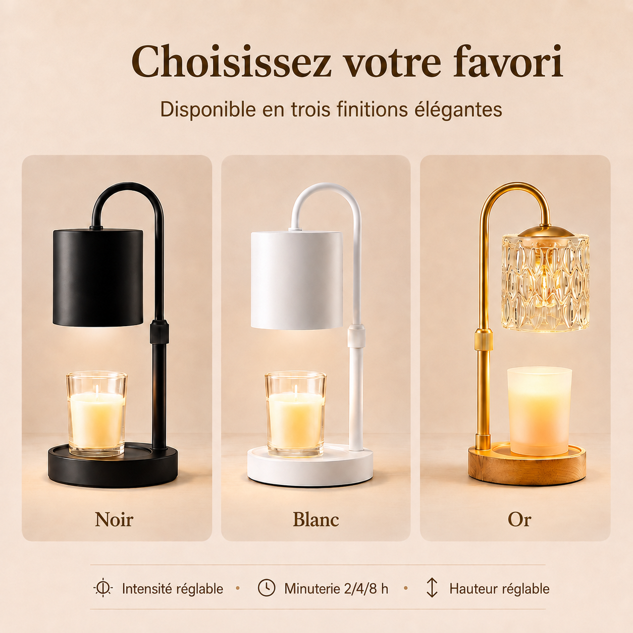 Lampe chauffe-bougie – parfum et ambiance sans flamme ouverte