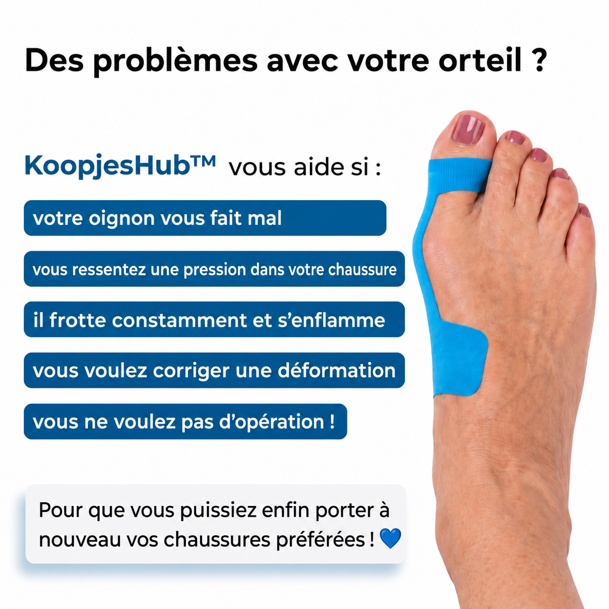 Bande correctrice Hallux Valgus