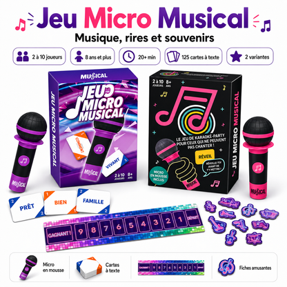 Jeu du Micro Musical – le jeu qui fait chanter tout le monde 🎤