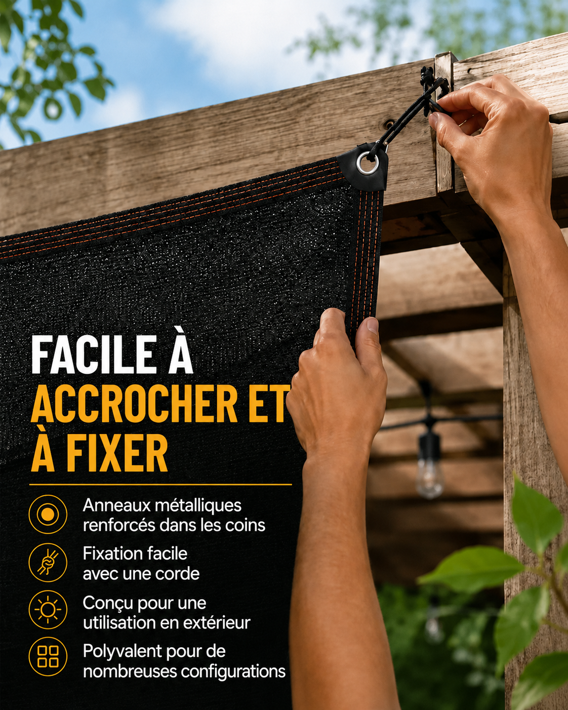 Filet solaire et brise-vue