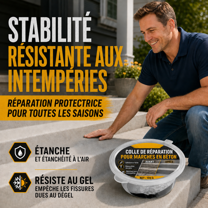 Colle pour béton pour réparation d’escaliers – Parfaite pour les escaliers, les allées et les terrasses