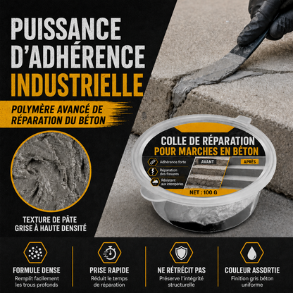 Colle pour béton pour réparation d’escaliers – Parfaite pour les escaliers, les allées et les terrasses