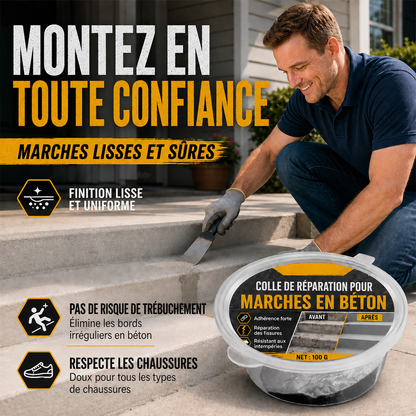 Colle pour béton pour réparation d’escaliers – Parfaite pour les escaliers, les allées et les terrasses
